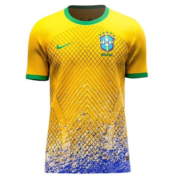 Tailandia Camiseta Brasil 1st 2022 Amarillo